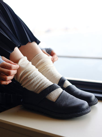 Ramie knitted pile socks