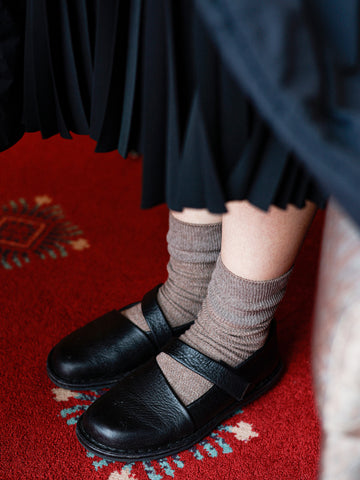 Ramie knitted pile socks