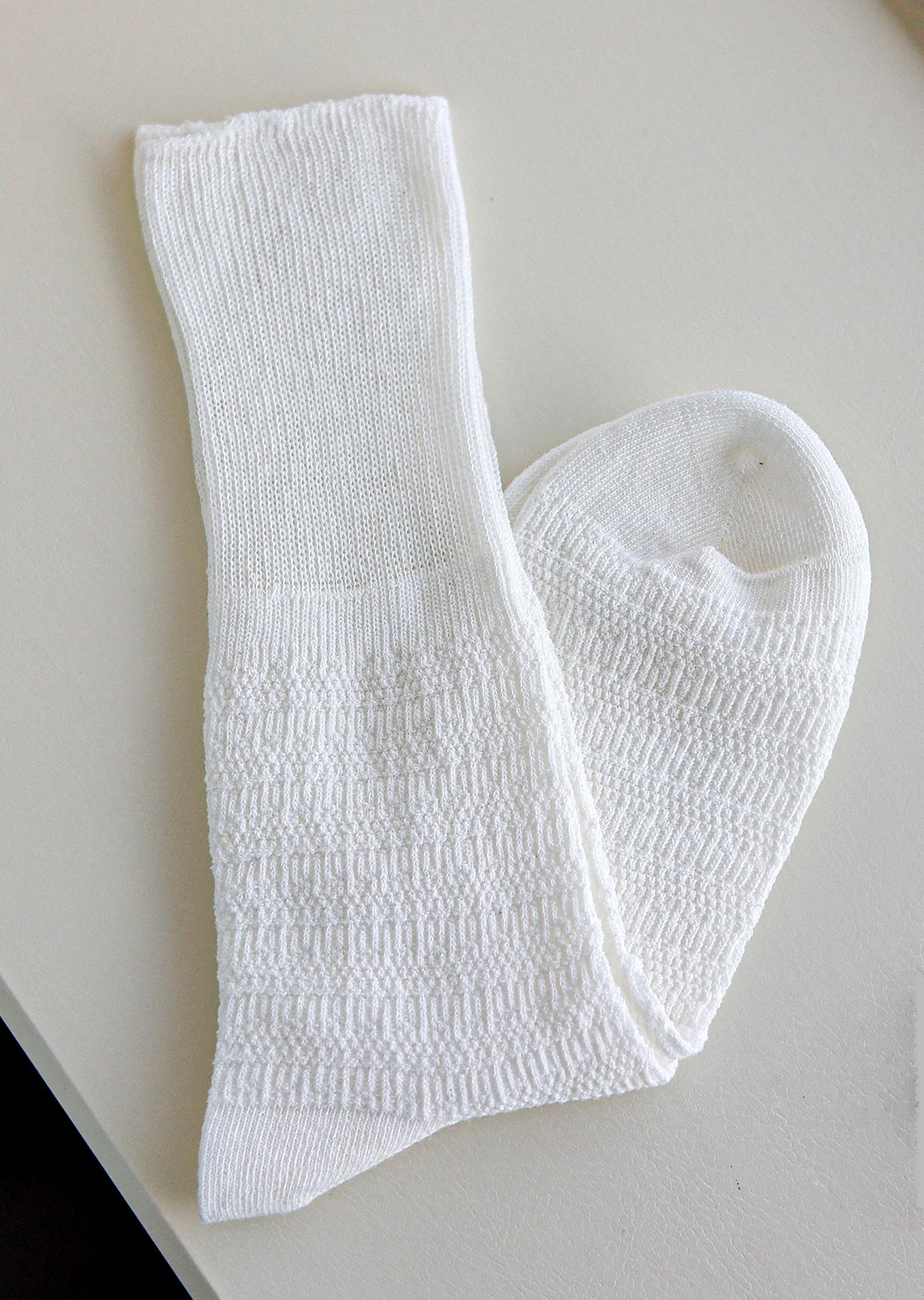 Ramie knitted pile socks